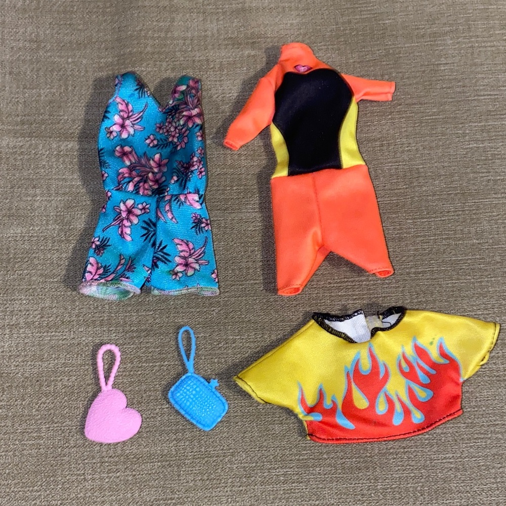 Barbie clothes and Barbie bag barbie purse barbie surf surfs up barbie